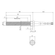 Candeletta ceramica L.94 mm per stufe a pellet Ravelli - Karmek One - La Nordica - immagine 2