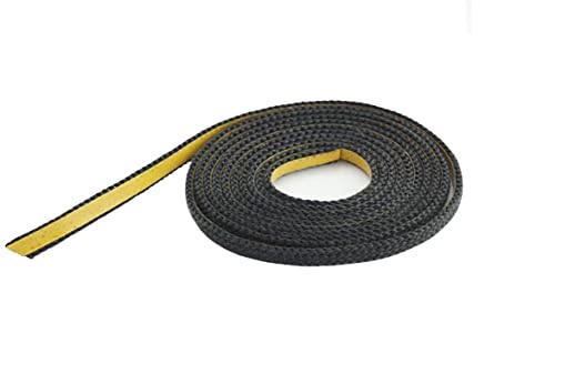 Corda Antincendio Autoadesiva Per Stufe A Legna E Camini: Nastro Sigillante In Fibra Di Vetro (2mm X 15mm X 2m, Nero)
