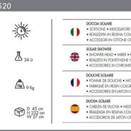 Doccia solare Happy FIVE 24 L -F520 con rubinetto basso - immagine 13