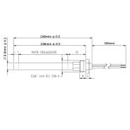 Candeletta Accensione L.136mm stufe a pellet Ecoteck Ravelli - Zibro - Bion - Elledi - Cadel - immagine 2