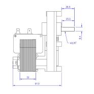 Motoriduttore Coclea 2 rpm Albero 9,5 per Ravelli, Adler, Cola, Ecoforest, Nordica, Edilkamin - immagine 4