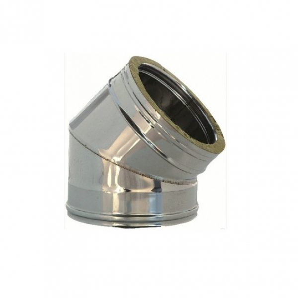 CURVA 45° COIBENTATA Doppia Parete INOX CURVA 45° COIBENTATA Doppia Parete INOX