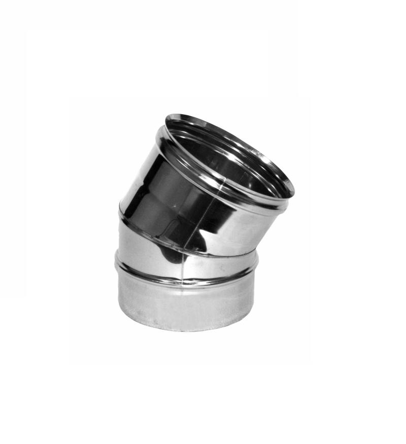 CURVA 30° - CANNA FUMARIA MONOPARETE INOX AISI 316