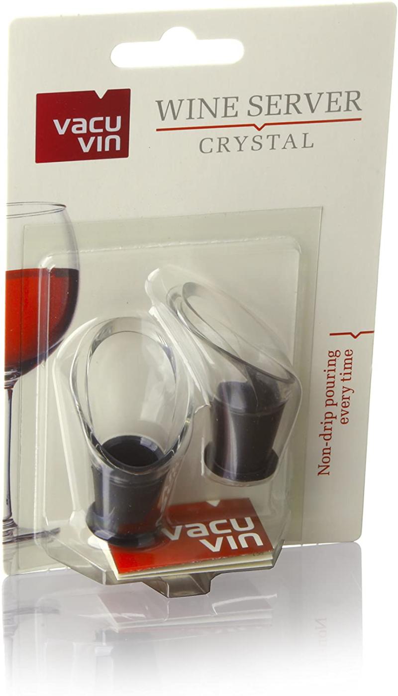 Set 2 Tappi Versatori Crystal per Vino Vacuvin - immagine 3