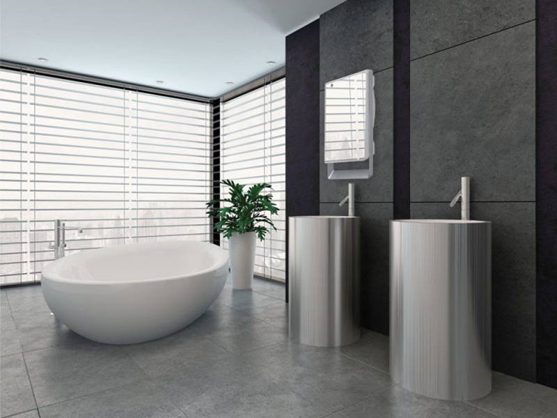 Termoventilatore da bagno a specchio con timer - Folio Visio - immagine 4