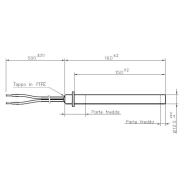 Candeletta Accensione stufe a pellet con flangia L.160 mm d.12,5 mm Cadel - Olimpia Splendid - Palazzetti - immagine 2