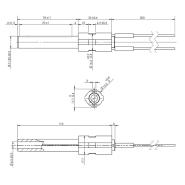 Candeletta ceramica L.78 mm forata per stufe a pellet Kalor - Karmek - Palazzetti - immagine 2