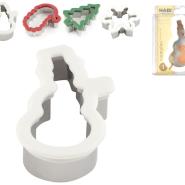 Set 3 Taglia Biscotti Inox Silicone Natale Assortiti - immagine 3
