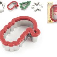Set 3 Taglia Biscotti Inox Silicone Natale Assortiti - immagine 5