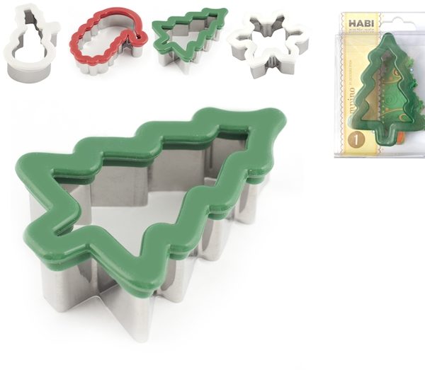 Set 3 Taglia Biscotti Inox Silicone Natale Assortiti