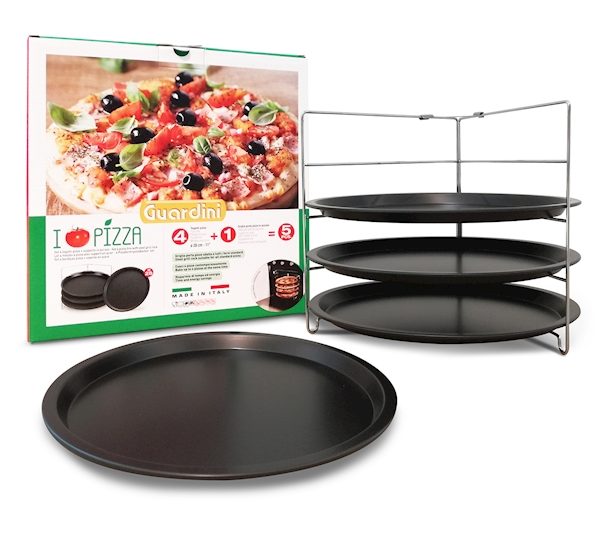 Set 4 Stampi Pizza Tondi Antiaderenti - cm28