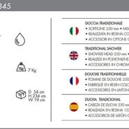 Doccia tradizionale da interno o esterno Funny Yin T345 con soffione e doccino mobile - immagine 13