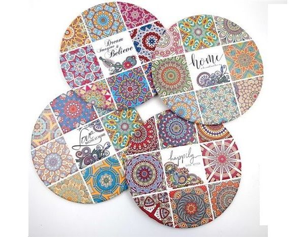 Sottopentola tondo in ceramica con base in sughero - idea cucina, regalo, bomboniera Sottopentola tondo in ceramica con base in sughero - idea cucina, regalo, bomboniera