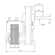 Motoriduttore Coclea 2 rpm Albero 8,5 per Lincar, Moretti, Dal Zotto, Nordica Extraflame, Qlima, Xiang - immagine 4