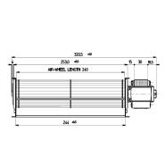 Ventilatore Tangenziale EBM L.320 mm Diam.60mm per Stufe a pellet Ecoteck, Ravelli, Karmek One - immagine 2