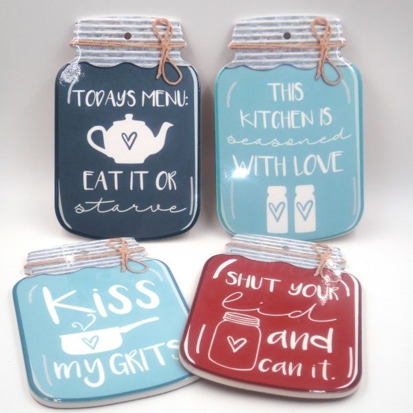 Sottopentola barattolo in ceramica con base in sughero - idea cucina, regalo, bomboniera