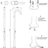 Doccia tradizionale da interno o esterno Funny Yin T145 con doccino mobile - immagine 12