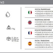 Doccia tradizionale da interno o esterno Funny Yin T145 con doccino mobile - immagine 13