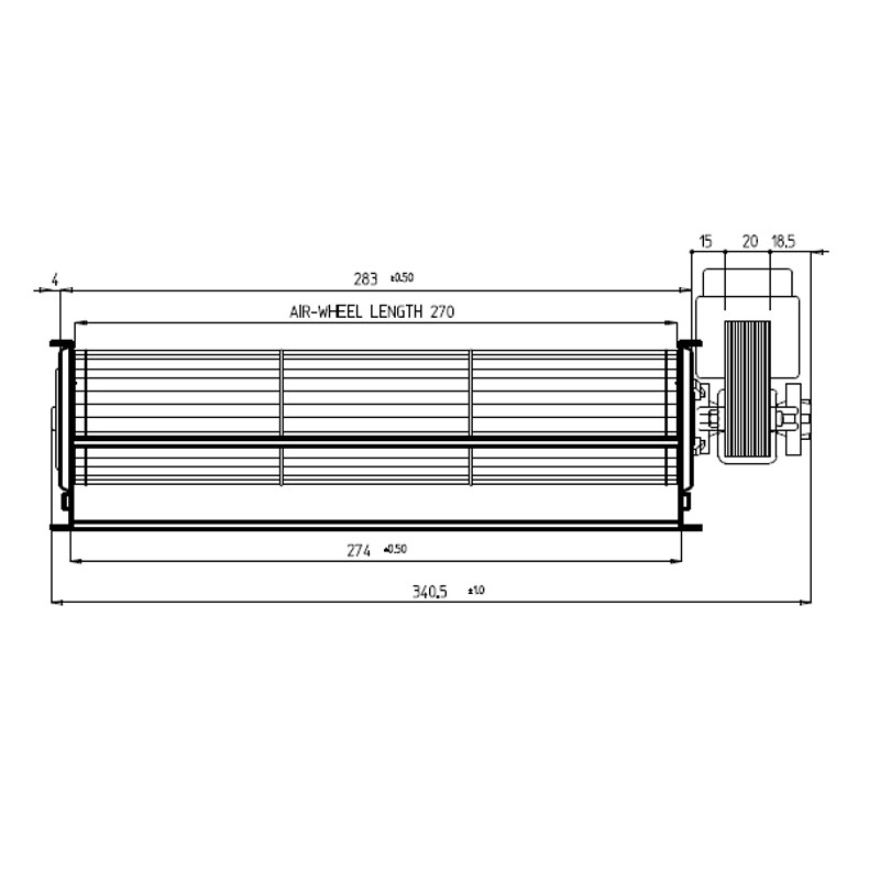 Ventilatore tangenziale stufa a pellet TGA 60/1-300/30 EMMEVI FERGAS