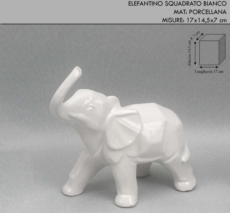 Elefantino Squadrato in Porcellana - idea bomboniera