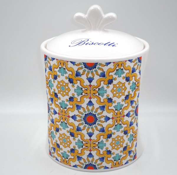 Biscottiera in porcellana Ravello