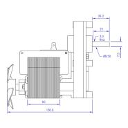 Motoriduttore Coclea 5,3 rpm Albero 8,5 mm per stufe Ecoteck, Ravelli, Moretti, Ungaro, Lincar, Thermorossi - immagine 2