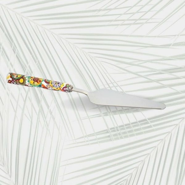 Paletta Colorful per Torta, acciaio e porcellana - con astuccio