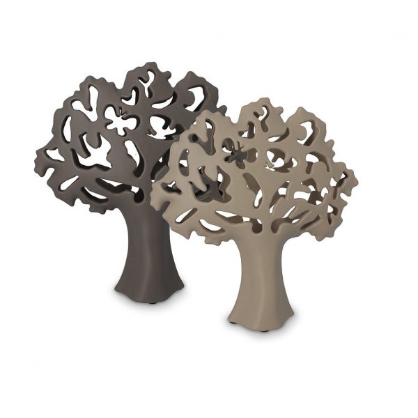 Coppia Albero della vita in ceramica h.16 cm