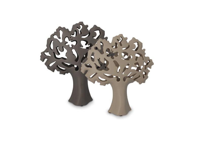 Coppia Albero della vita in ceramica h.16 cm