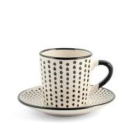 Set 6 tazzine caffè con piattino in stoneware Vhera - immagine 6