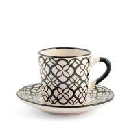 Set 6 tazzine caffè con piattino in stoneware Vhera - immagine 4