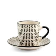 Set 6 tazzine caffè con piattino in stoneware Vhera - immagine 3