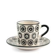 Set 6 tazzine caffè con piattino in stoneware Vhera - immagine 2