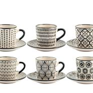 Set 6 tazzine caffè con piattino in stoneware Vhera - immagine 8