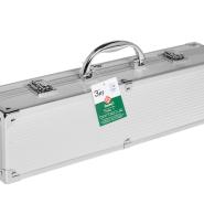 Set 3 attrezzi Barbecue in acciaio inox con manico in legno e valigetta - immagine 2