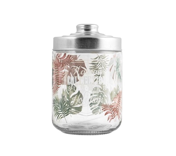 Barattolo decorato Foglie