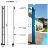 Doccia solare in alluminio Spring S A220 - 25 Lt con rubinetto lavapiedi - immagine 2