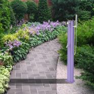 Doccia tradizionale da giardino Jolly Go JG185 con doccetta mobile e rubinetto lavapiedi - immagine 2