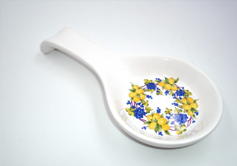 Poggiamestolo In Ceramica A Forma Di Limone - Portautensili Da Cucina Resistente Al Calore - Regalo Originale Per La Casa
