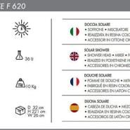 Doccia solare da spiaggia/piscina Big Happy Five F620 -36 Lt con rubinetto lavapiedi - immagine 3