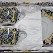 Set 2 tazze da tè in porcellana decoro blu - immagine 3