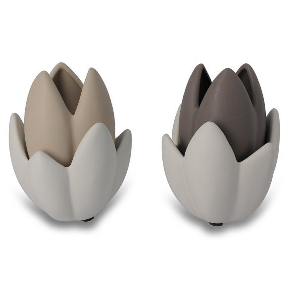 Fiori di loto in ceramica 2 assortiti  - idea bomboniera