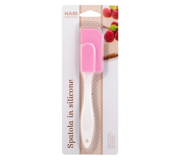 Spatola in silicone pastello con manico - Pasticceria Cake Design