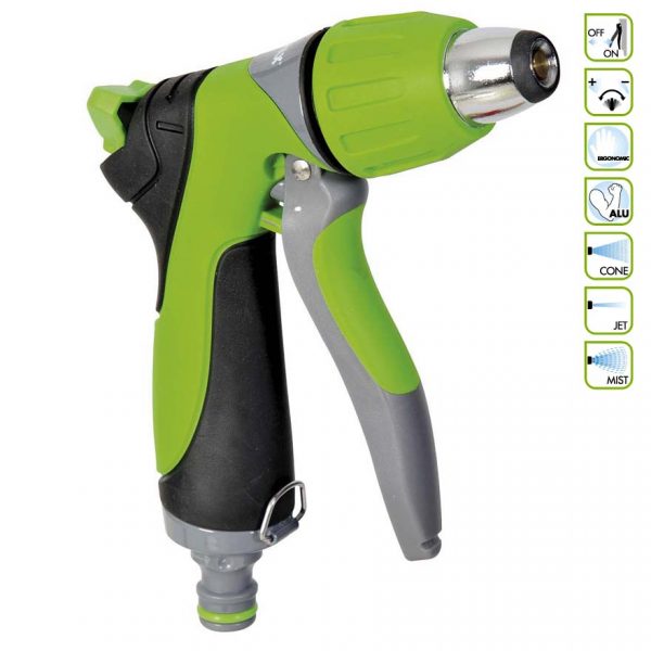 Pistola a spruzzo finemente regolabile impugnatura ergonomica