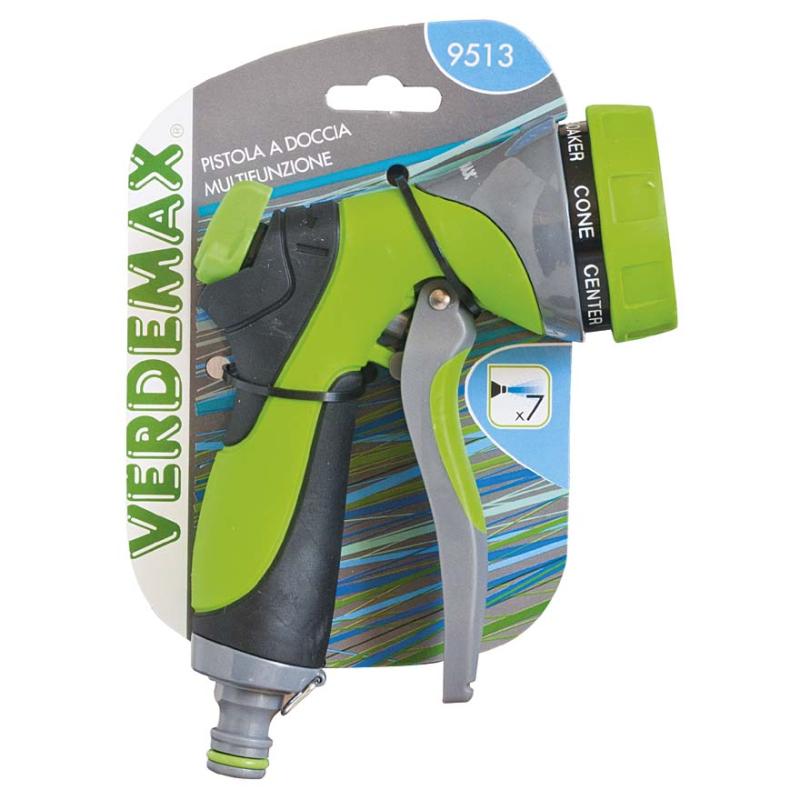Pistola a doccia 7 getti impugnatura ergonomica - corpo in alluminio - immagine 2