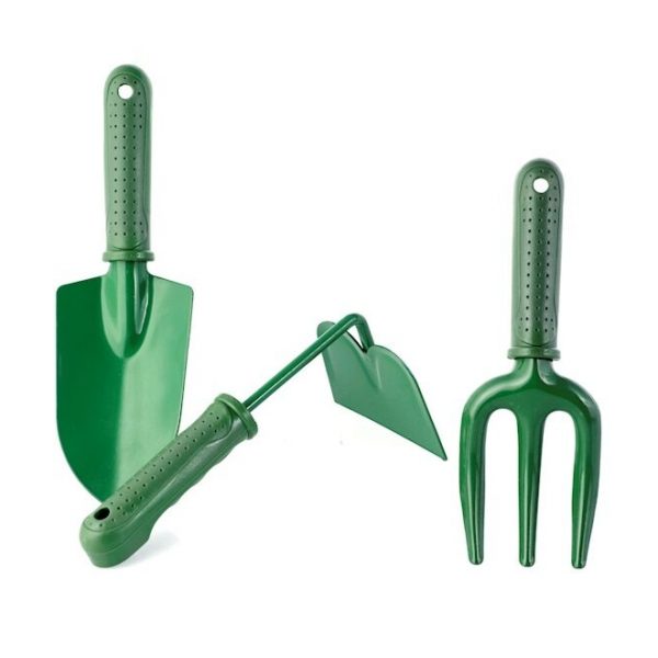 Set 3 attrezzi da giardino in metallo