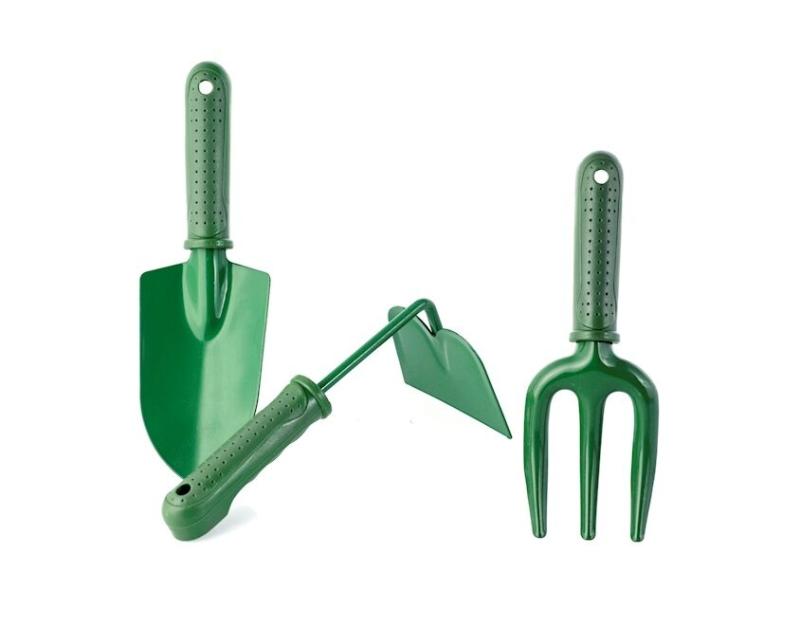 Set 3 attrezzi da giardino in metallo