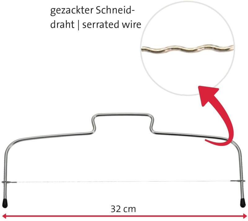 Archetto tagliatorte, Con cavo seghettato, Lunghezza: 32 cm, Acciaio inox - immagine 5
