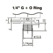 Trasduttore di Pressione Attacco 1/4" 0/4 Bar 5V per stufe a Pellet IDRO caldaie - immagine 2