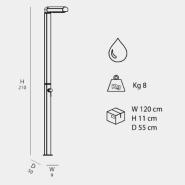 Doccia Tradizionale QUICK Q105 In Alluminio Smontabile Con Miscelatore Arkema - immagine 3